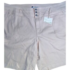 Curvy Fit Light Peach Shorts Women's plus Size 26W stretchy summer button